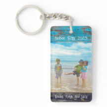 Quadro de madeira de praia branco azul rústico par