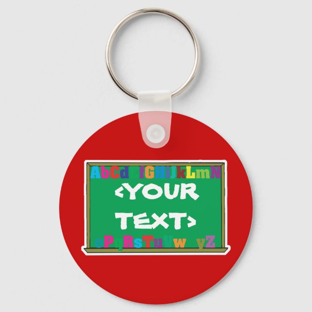 Chaveiro Quadro Negro Personalizável,<YOURTEXT> (Frente)