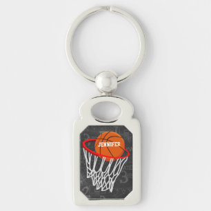 Chaveiro Quadro Personalizado de Basquete e Hoop