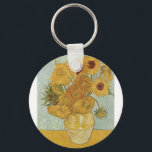 Chaveiro Quadros de Van Gogh: Van Gogh Sunflower<br><div class="desc">Aproveite a beleza das pinturas de Vincent Van Gogh a qualquer momento. Uma das pinturas mais famosas,  Vincent Van Gogh Sunflower é uma obra-prima clássica. Agora você pode curtir Sunflower Van Gogh a qualquer momento.</div>