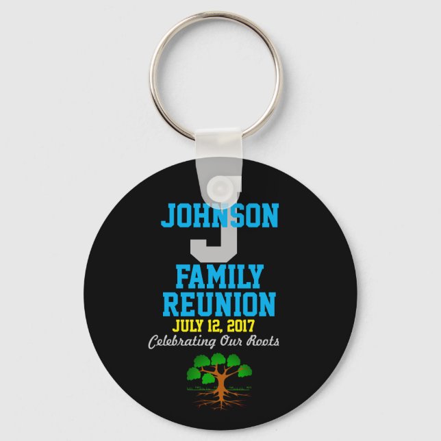 Chaveiro Qualquer Reunião da Família de Nomes com Qualquer  (Frente)