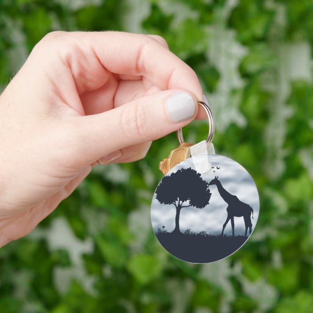 Chaveiro Quando a Lua sussurra para a Girafa (Mão)