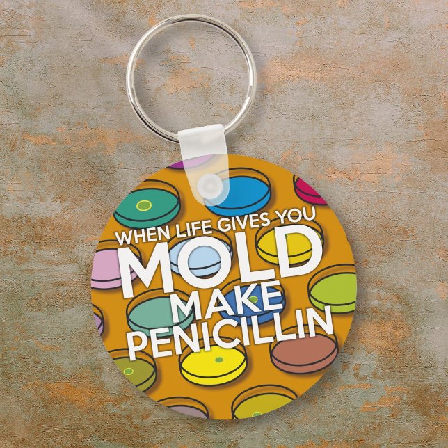 CHAVEIRO QUANDO A VIDA LHE DÁ MOLDE FAÇA PENICILINA (WHEN LIFE GIVES YOU MOLD MAKE PENICILLIN KEYCHAIN)