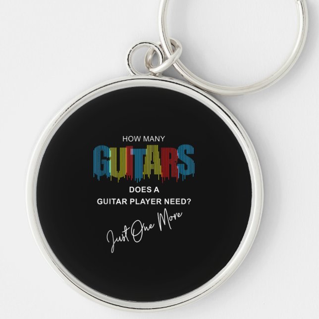 Chaveiro Quantos Guitarras Um Jogador De Violão Precisa Ape (Frente)
