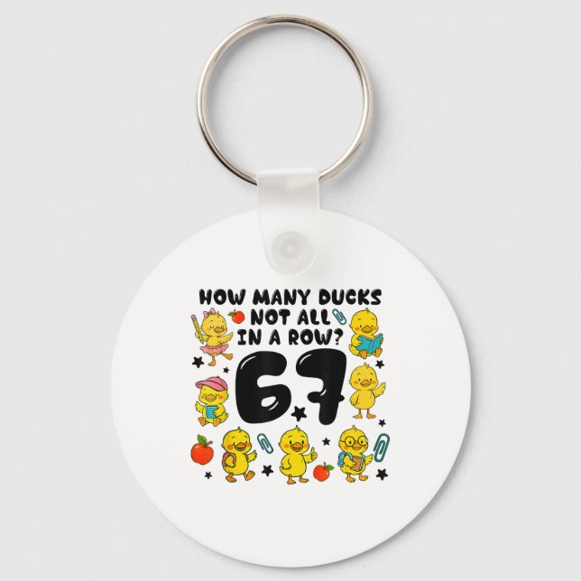 Chaveiro Quantos Patos Nem Todos Em Uma Linha 67 Engraçado  (Frente)