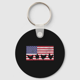 Chaveiro Quatro De Julho 4º Frango Galinha Fazenda Bandeira