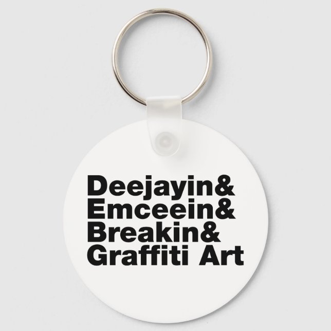 Chaveiro Quatro Elementos de Hip Hop (Frente)