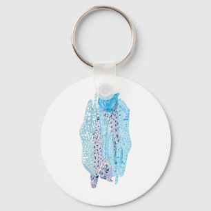 Chaveiro Quatro Estampa Onça Azul e Roxo Medley Overs