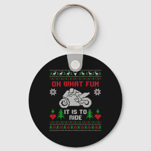 Chaveiro Que Diversão É Dirigir Motocicleta Feia Christma