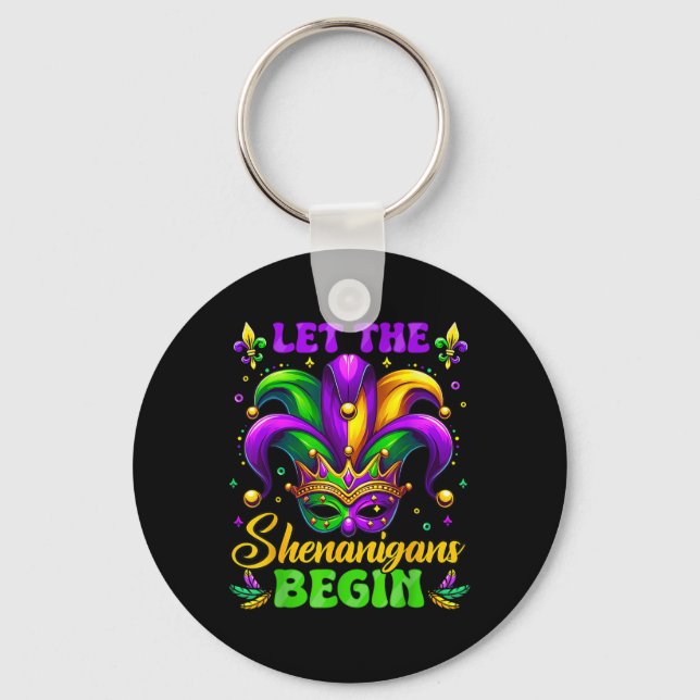 Chaveiro Que Os Shenanigans Comecem A Mardi Gras 4 (Frente)