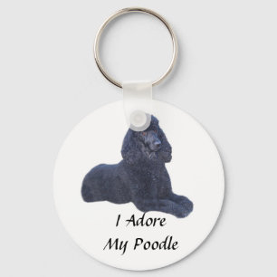 Chaveiro que preto da caniche eu Adore