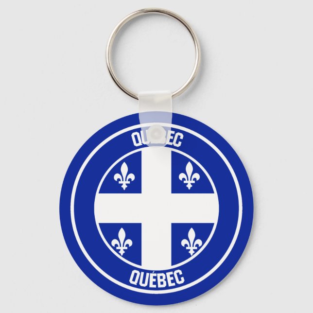 Chaveiro Quebec Round Emblem (Frente)