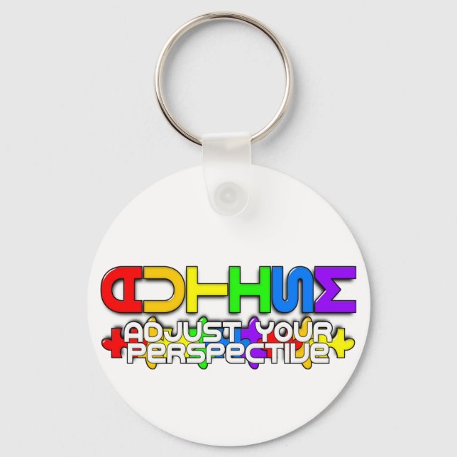 Chaveiro Quebra-cabeça de Autismo Arco-íris (Frente)