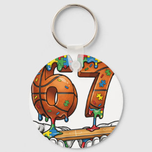 Chaveiro Quebra-cabeça de Beisebol 67 Drip Six Seven Meme M