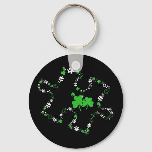 Chaveiro Quebra-cabeça Shamrocks Autismo Consciência Feli