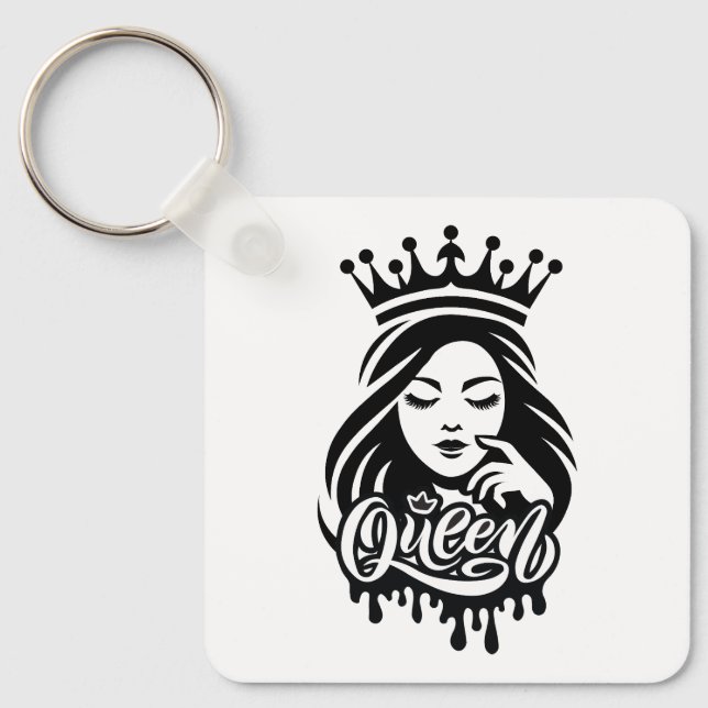 Chaveiro Queen Design – Elegant Royal Crown (Frente)