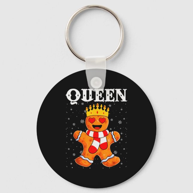Chaveiro Queen Gingerbread Merry Christmas Matching Family  (Frente)