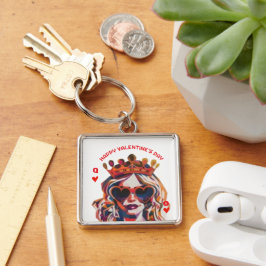 Chaveiro Queen of Hearts Pop Art Spiral Notebook