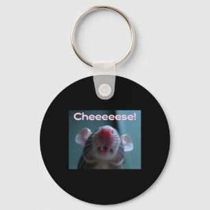 Chaveiro Queijo! Adesivo de Rato de Estimação 