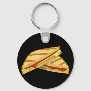 Chaveiro Queijo grelhado caro com Comida brilhante