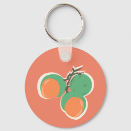 Chaveiro Quenepas Limões Espanhol Desenhado na Mão Fruta