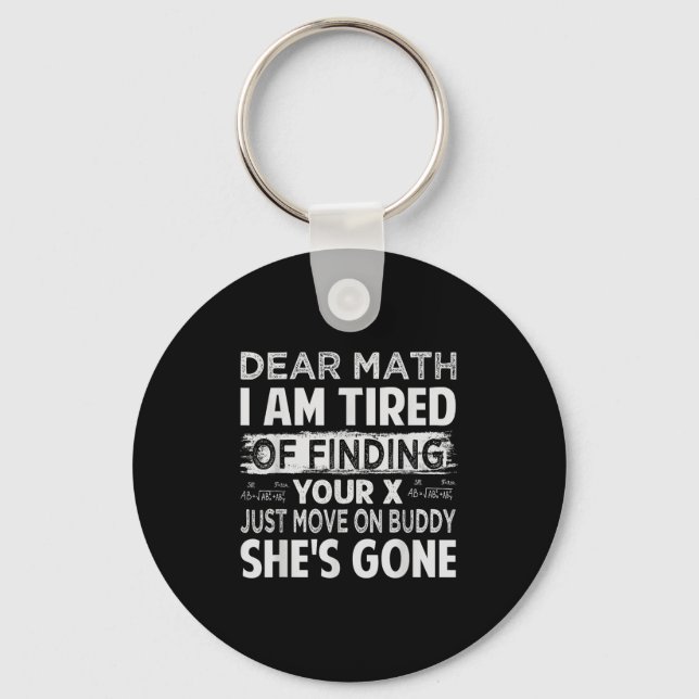 Chaveiro Querida Matemática, Estou Cansada De Encontrar O S (Frente)