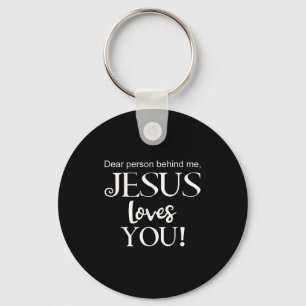 Chaveiro Querida Pessoa Atrás De Mim, Jesus Te Ama Design
