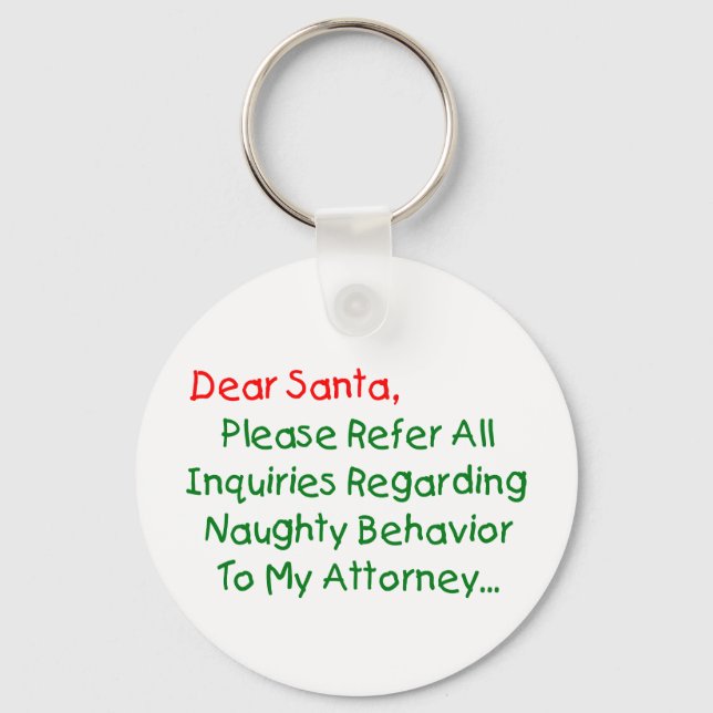 Chaveiro Querido Advogado Papai Noel - Carta de Natal Diver (Frente)