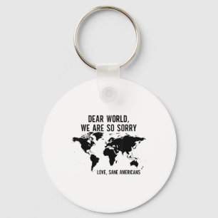 Chaveiro Querido mundo, lamentamos tanto amar os americanos