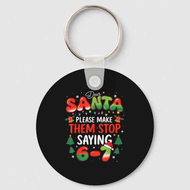 Chaveiro Querido Papai Noel 67 Natal Divertido Pare de Dize (Frente)