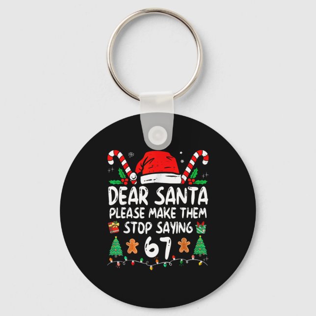 Chaveiro Querido Papai Noel 67 Natal Engraçado Six Seven 6- (Frente)