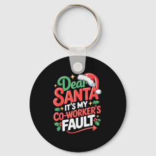 Chaveiro Querido Papai Noel É a Falta do Meu Colega de Trab