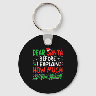 Chaveiro Querido Papai Noel Eu Posso Explicar Camisetas Div
