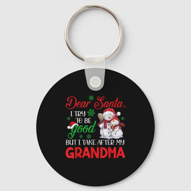 Chaveiro Querido Papai Noel Eu Tento Ser Bom Mas Eu Pego De (Frente)
