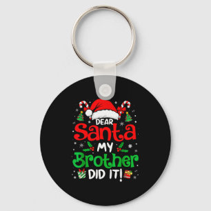 Chaveiro Querido Papai Noel Meu Irmão Fez Isso Funny Christ