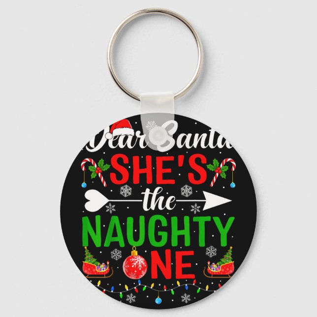 Chaveiro Querido papai noel o travesso casais natal (Frente)