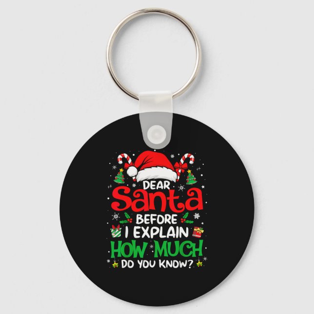 Chaveiro Querido Papai Noel Posso Explicar Piadas De Natal  (Frente)
