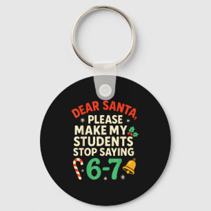 Chaveiro Queridos Alunos do Papai Noel 6-7 67 Seis Sete Nat