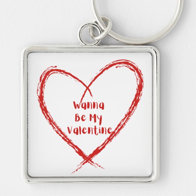 Chaveiro Quero ser meu Namorados com um coração (Frente)