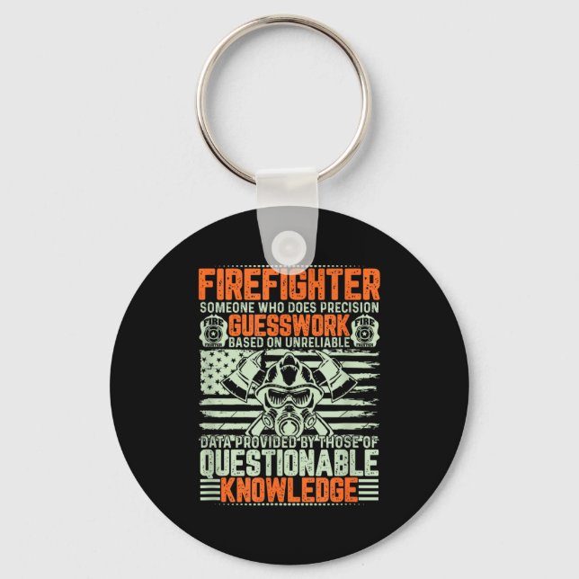 Chaveiro Questionable Knowledge Fireman Gift Proud Firefigh (Frente)