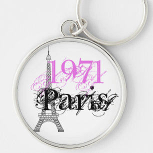 Chaveiro Quic Black Pink Paris Eiffel Tower 50th Birthday