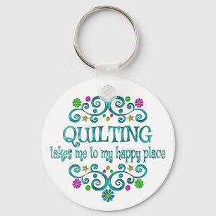 Chaveiro Quilting Happy Place