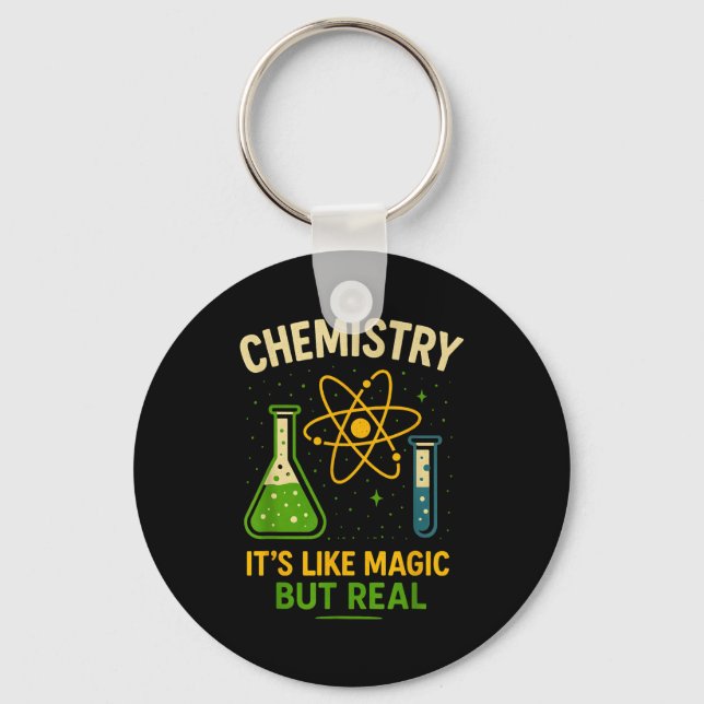 Chaveiro Química É Como Magia Professor de Ciência Engraçad (Frente)