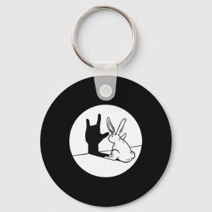 Chaveiro Rabbit Asl Gesto de Mão surdo Audição Perda de Awa