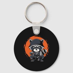 Chaveiro Raccoon Funny Karate Design Costume