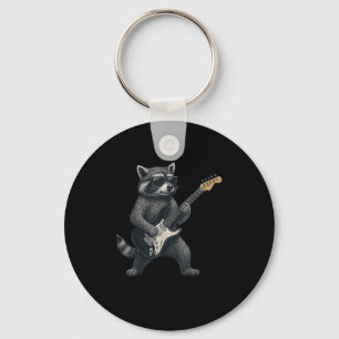 Chaveiro Raccoon Tocando Violão Rock E Homens Presentes