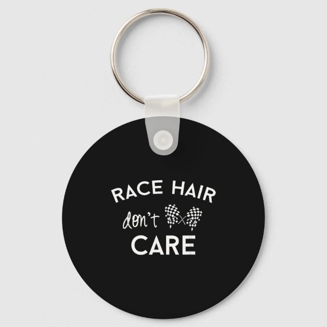 Chaveiro Race Hair Don't Care, Funny Girls Racing  (Frente)