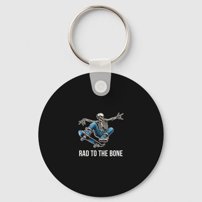 Chaveiro Rad To The Bone - Esqueleto de Skate -  (Frente)