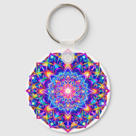 Chaveiro Radiant Kaleidoscope Mandala –Color Harmony Charm