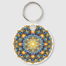 Chaveiro Radiant Kaleidoscope Mandala – Color Harmony gold
